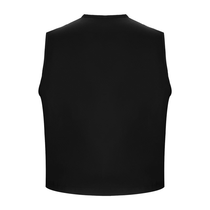 AMNPOLEN Unisex No Pocket Button Uniform Vest Halloween Costume Outfit (Large, Black) - Image 2